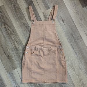 Corduroy Miniskirt Overalls
